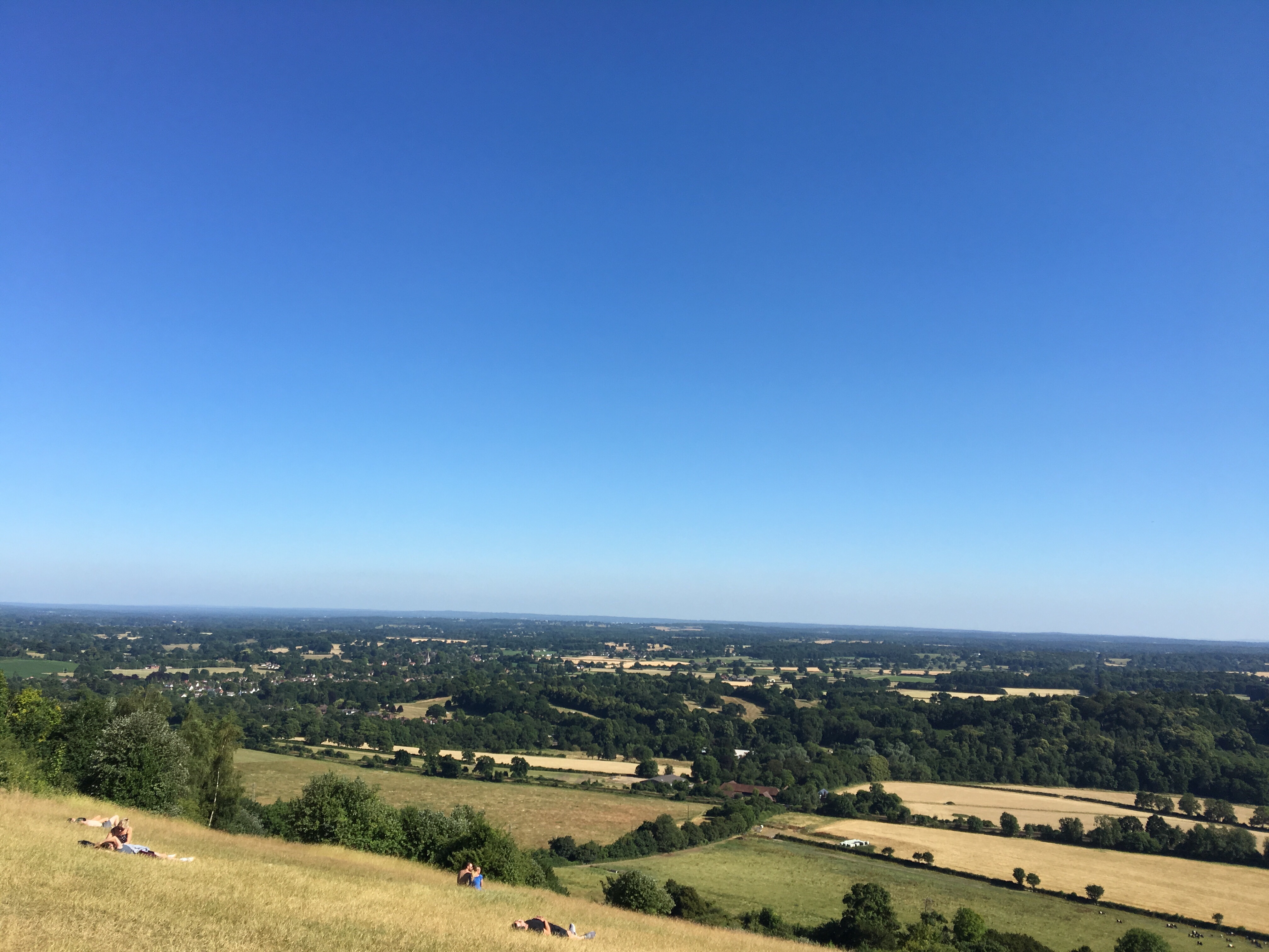 The view from Box Hill - the perfect location for, errr a picnic?!